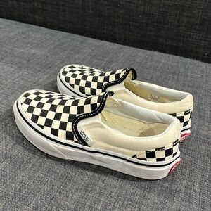 Vans Kids Classic Slip-On Checkerboard Shoes Size 1
